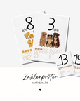 Zahlentabelle und Zahlenposter "Animals"